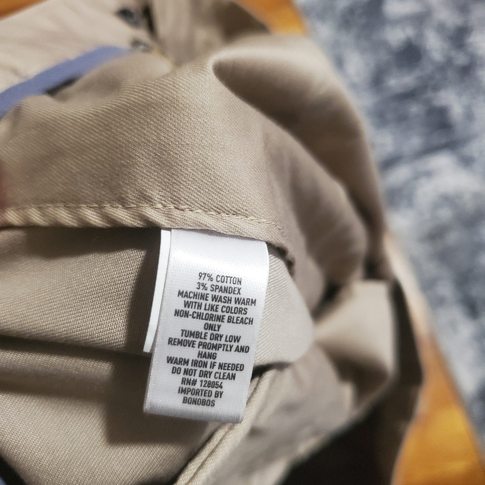 Bonobos Mens Wednesday Chino Pants Tan Size W44 L30 Cotton Stretch - Picture 8 of 12